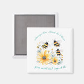 inspirerend bloemetjes bij soort magneet (Voorkant / Achterkant)