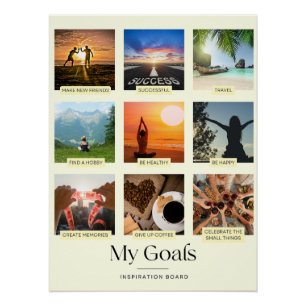 Inspirerend board Mijn doelen Perfect Poster