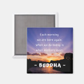 Inspirerend Boeddha Morning Quote Magneet (Voorkant / Achterkant)