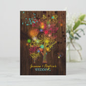 Inspirerend bomen Magical Country Wedding Kaart (Staand voorkant)