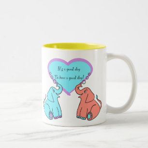 Inspirerend boodschap Elephant Heart Mok