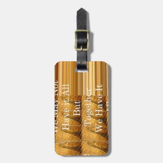 Inspirerend boodschap met African Wildlife Design Bagagelabel (Voorkant verticaal)