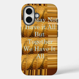 Inspirerend boodschap met African Wildlife Design iPhone 16 Hoesje