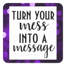 Inspirerend boodschap; Paarse Bokeh