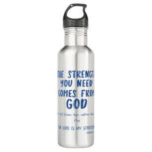 Inspirerend Boodschap Quote en Bijbelvers Waterfles