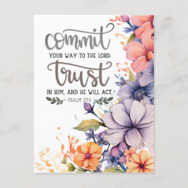 Inspirerend boodschap van Psalmen Briefkaart