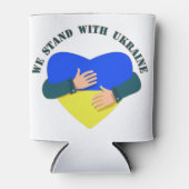 Inspirerend boodschap We staan voor Oekraïne Blikjeskoeler (Voorkant)