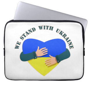 Inspirerend boodschap We staan voor Oekraïne Laptop Sleeve