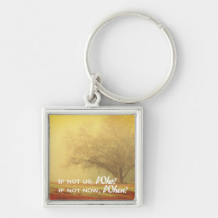 Inspirerend boomlandschap sleutelhanger