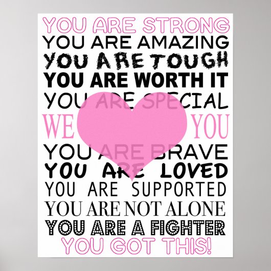 Inspirerend borstkanker Poster (Voorkant)