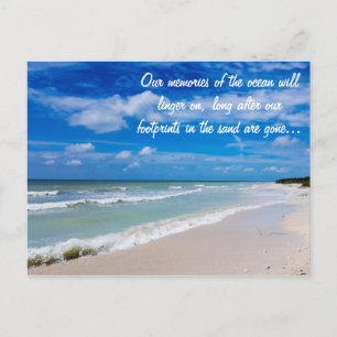 Inspirerend briefkaart op het strand van Florida