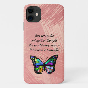 Inspirerend Butterfly Quote Elegant Hopeful iPhone 11 Hoesje