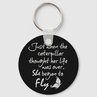 Inspirerend Butterfly Quote Sleutelhanger