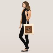 Inspirerend canvas tas met geschrift (Voorkant (model))