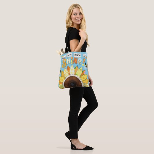 inspirerend Canvas tas van "Made to Shine" (Op model)