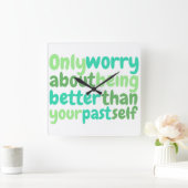 Inspirerend centimeter vierkante klok (Huis)