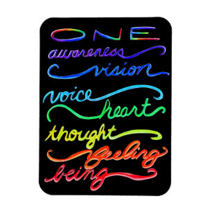 Inspirerend Chakra Thmed Rainbow Art Words Magneet