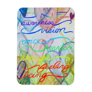 Inspirerend Chakra Thmed Rainbow Words Magneet