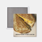 Inspirerend & Cheesy Gegrilde Kaasmagneet Magneet (Voorkant / Achterkant)