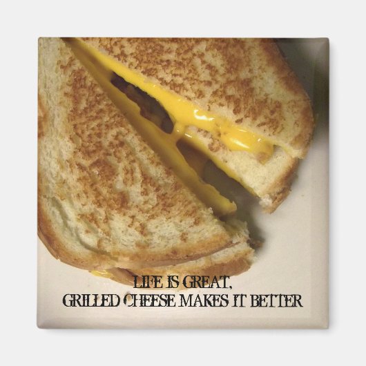 Inspirerend & Cheesy Gegrilde Kaasmagneet Magneet (Voorkant)
