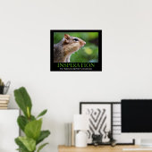 Inspirerend Chipmunk Poster (Thuiskantoor)