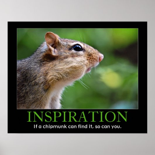 Inspirerend Chipmunk Poster (Voorkant)