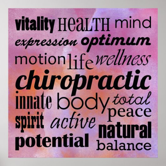 Inspirerend ChiropraktijkPoster Poster (Voorkant)