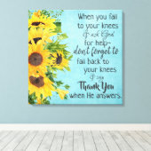 Inspirerend Christelijk prijsbericht Canvas Afdruk (Insitu (Houten vloer))