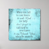 Inspirerend Christelijk prijsbericht Canvas Afdruk (Voorkant)