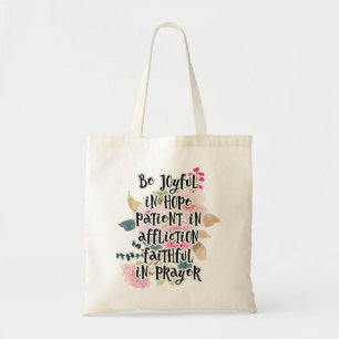 Inspirerend Christelijke Bijbel Verse Floral Tote Bag