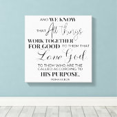 Inspirerend Christelijke bijbelvers Canvas Afdruk (Insitu (Houten vloer))