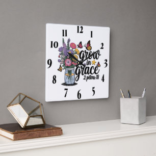 Inspirerend Christelijke Bijbelvers / Schrift Vierkante Klok