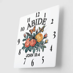 Inspirerend Christelijke bijbelvers Vierkante Klok