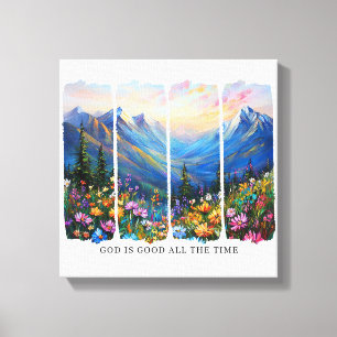 Inspirerend Christelijke God is goed Canvas Afdruk