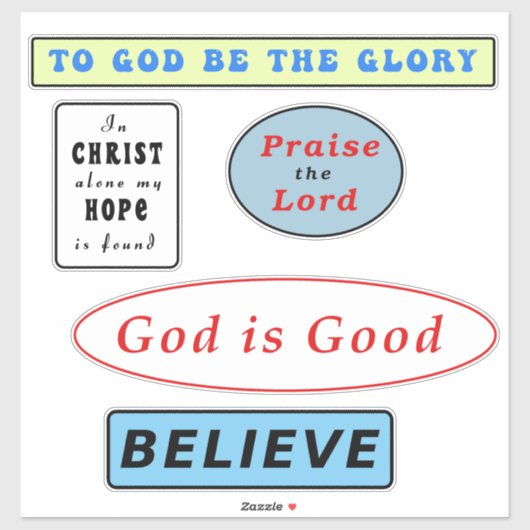 Inspirerend Christelijke offertes Sticker (Vel)