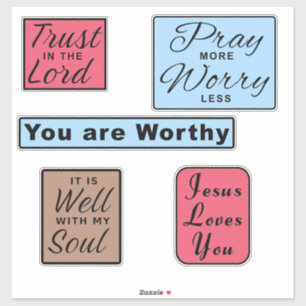 Inspirerend Christelijke offertes Sticker