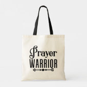 INSPIREREND Christelijke quote van PRAYER WARRIOR Tote Bag (Achterkant)