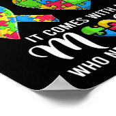 Inspirerend Citaat Autism Mam Shirt Autism Awaren Poster (Hoek)