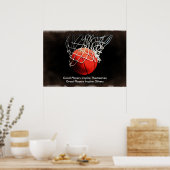 Inspirerend Citaat Basketball Inspire Team Poster (Keuken)