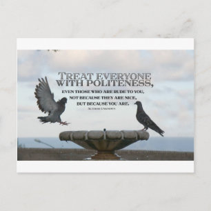 Inspirerend citaat — beleefdheid briefkaart
