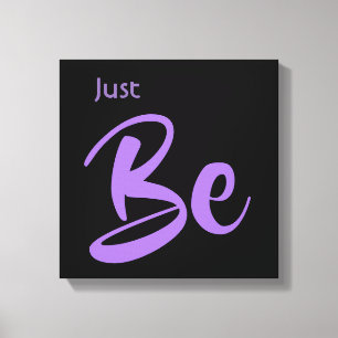 Inspirerend Citaat Black en Paarse Typografie Canvas Afdruk