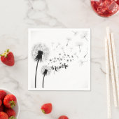 Inspirerend citaat BREATHE Modern Dandelion Servet (Insitu)