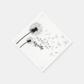 Inspirerend citaat BREATHE Modern Dandelion Servet (Hoek)