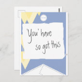 Inspirerend citaat. cut-out vlaggengift briefkaart (Voorkant / Achterkant)