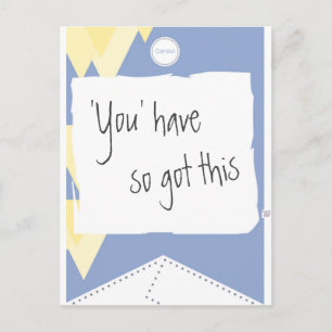 Inspirerend citaat. cut-out vlaggengift briefkaart