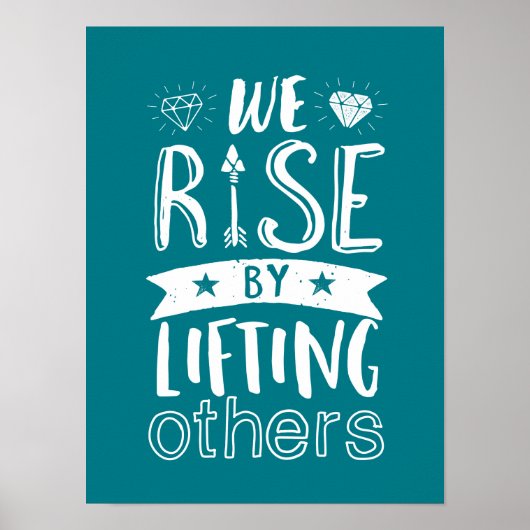 Inspirerend citaat dat wij verhogen door anderen o poster (Voorkant)