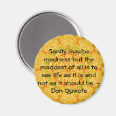 Inspirerend citaat Don Quichot Magneet (Voorkant / Achterkant)