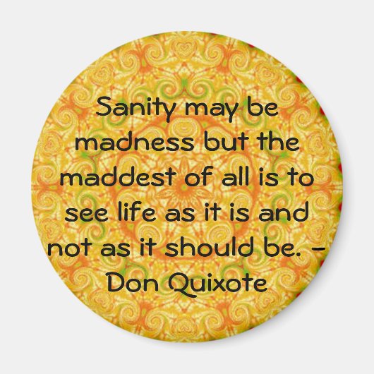 Inspirerend citaat Don Quichot Magneet (Voorkant)