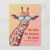 Inspirerend Citaat Emerson be Gekke Fun Giraffe P Briefkaart (Voorkant)