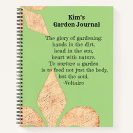Inspirerend citaat Fleur de lis Garden Journal Notitieboek